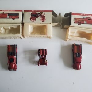 Vintage fire truck models